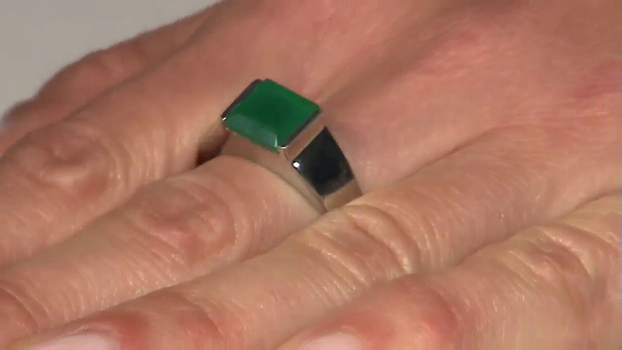 Video Bague en argent et Onyx vert