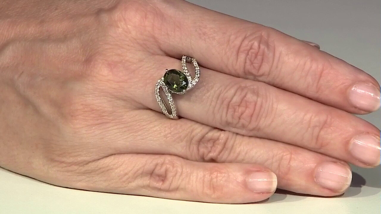 Video Bague en argent et Moldavite