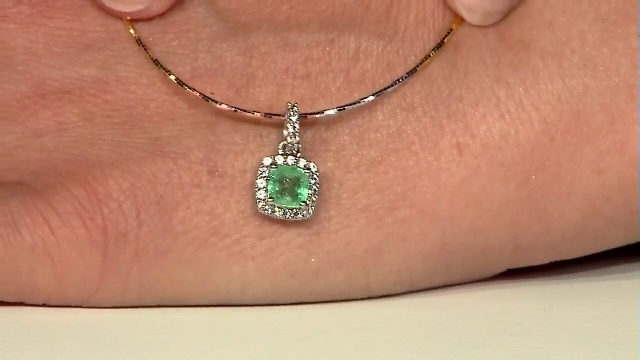 Video Colombian Emerald Silver Pendant (MONOSONO COLLECTION)