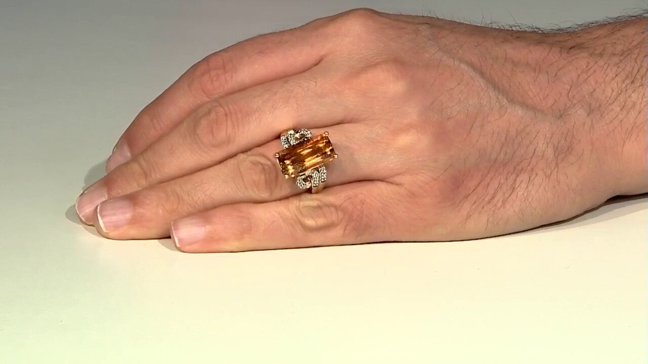 Video 18K AAA Imperial Topaz Gold Ring