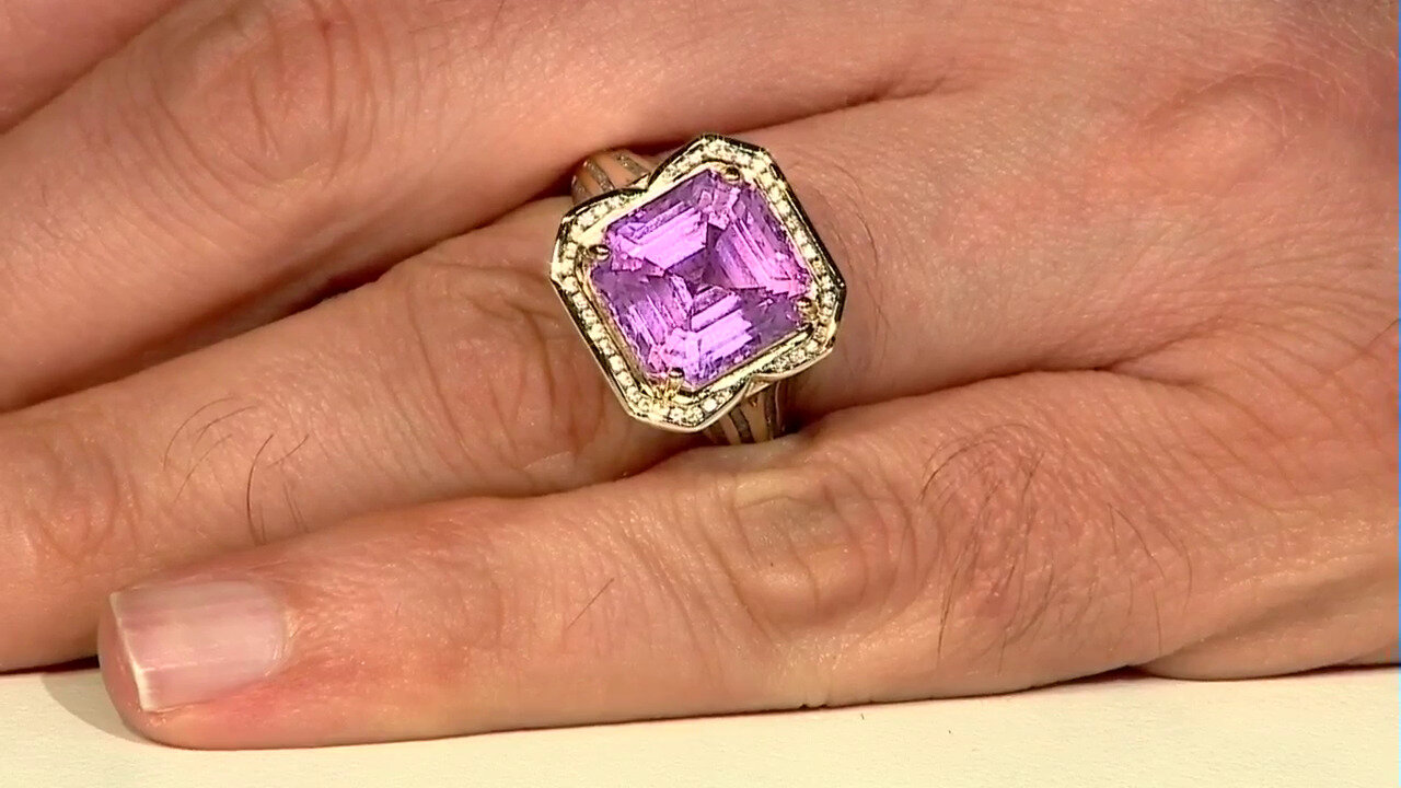 Video 14K Patroke Kunzite Gold Ring (de Melo)