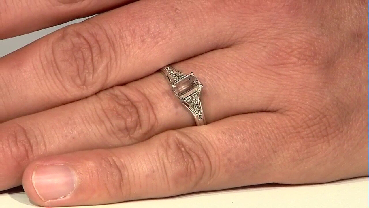 Video Canary Kunzite Silver Ring