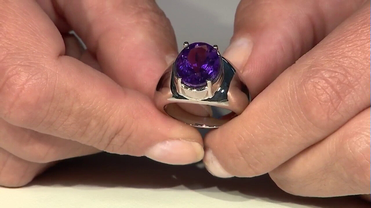 Video Siberian Amethyst Silver Ring