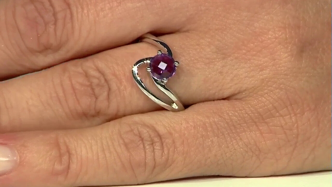 Video Zambian Amethyst Silver Ring