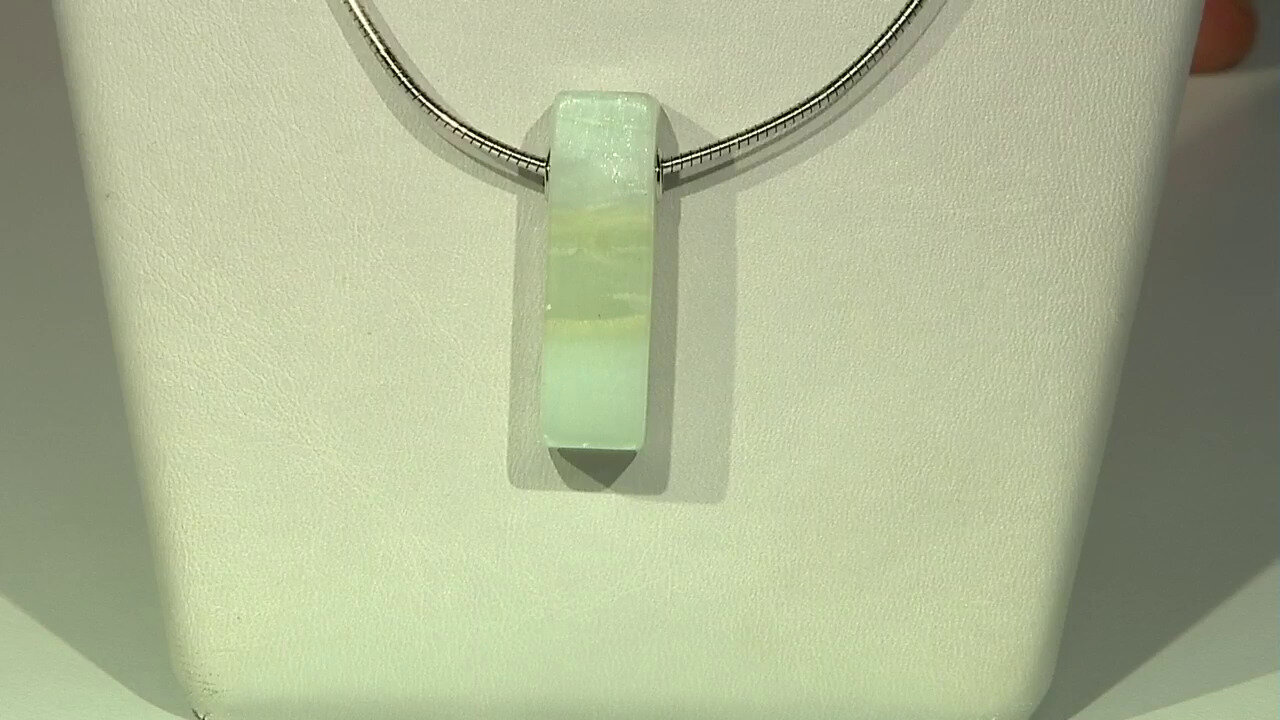 Video Pendentif en argent et Calcite verte  (MONOSONO COLLECTION)