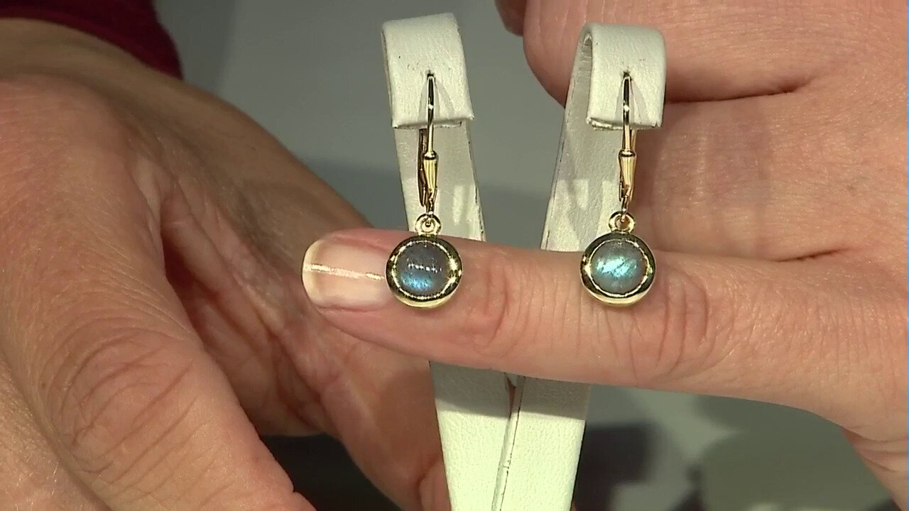 Video Boucles d'oreilles en argent et Labradorite