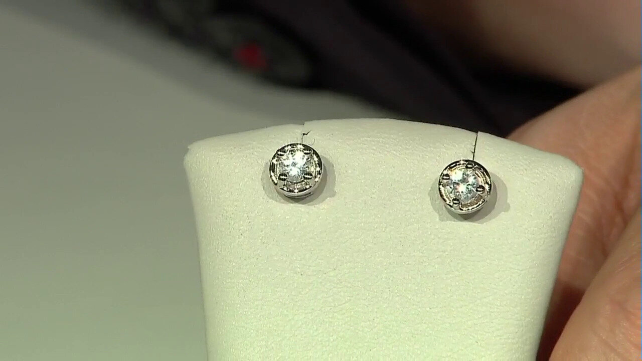 Video Zircon Silver Earrings