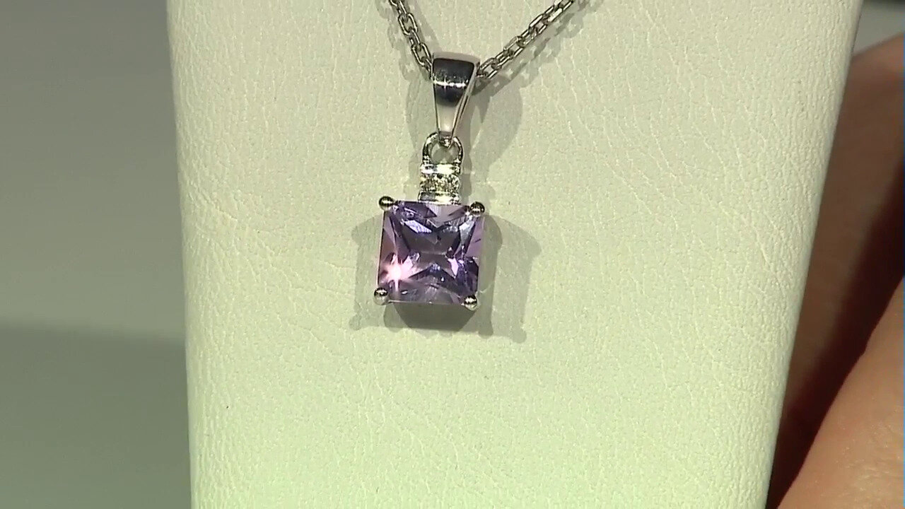 Video Rose de France Amethyst Silver Pendant