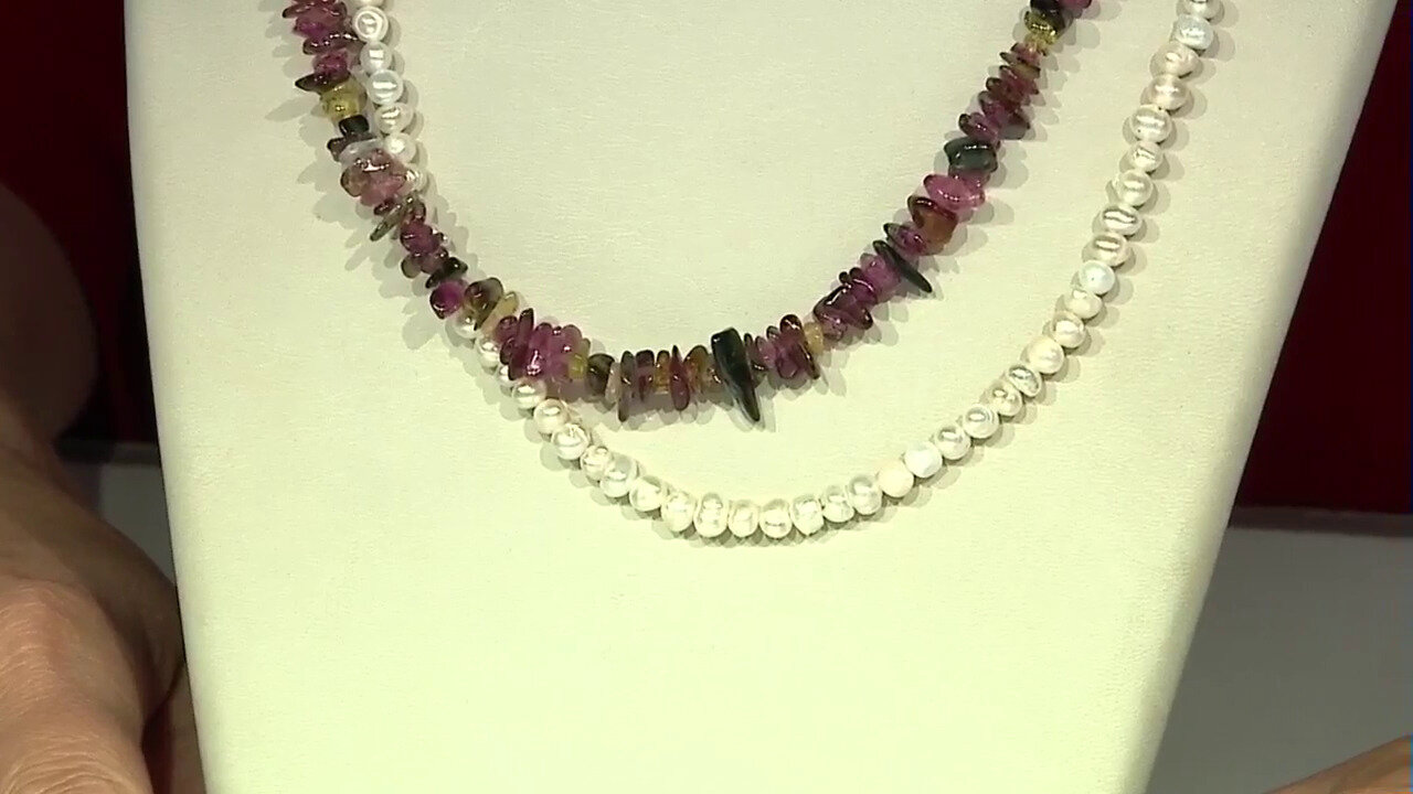 Video Fancy Tourmaline Silver Necklace