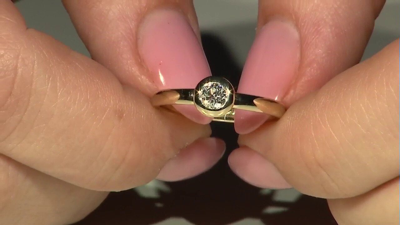 Video 9K SI1 (G) Diamond Gold Ring (Annette)