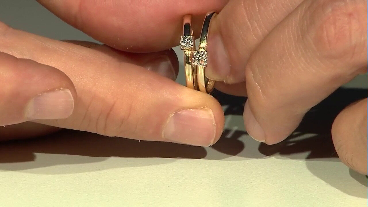 Video 9K SI1 (G) Diamond Gold Ring (Annette)