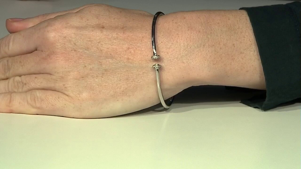 Video Zilveren armband met zirkonen