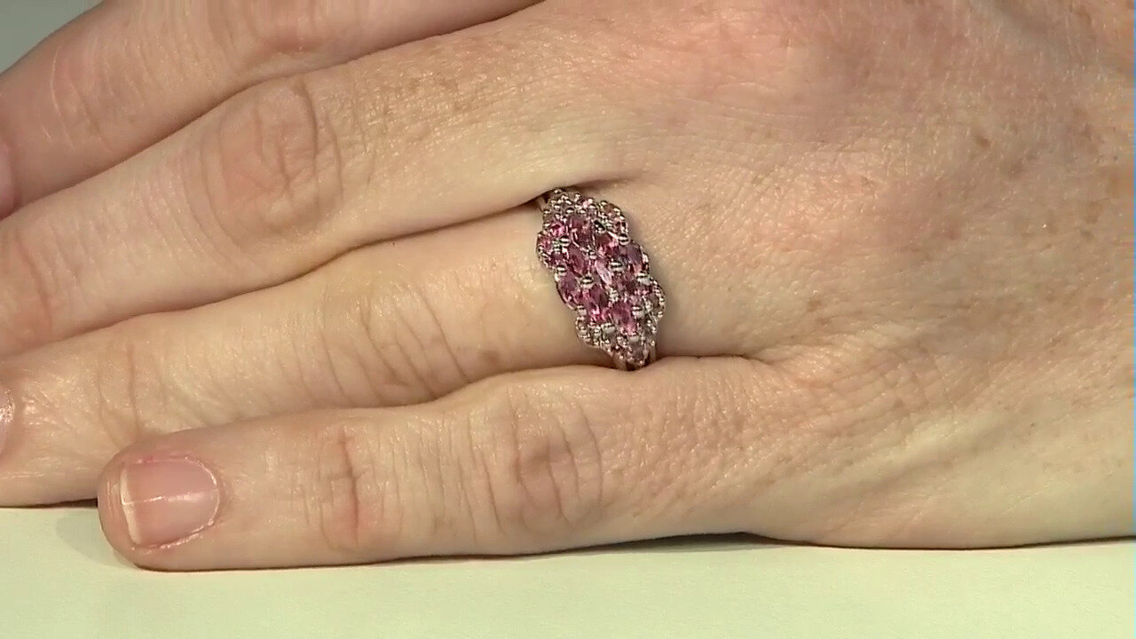 Video Brazilian Pink Tourmaline Silver Ring