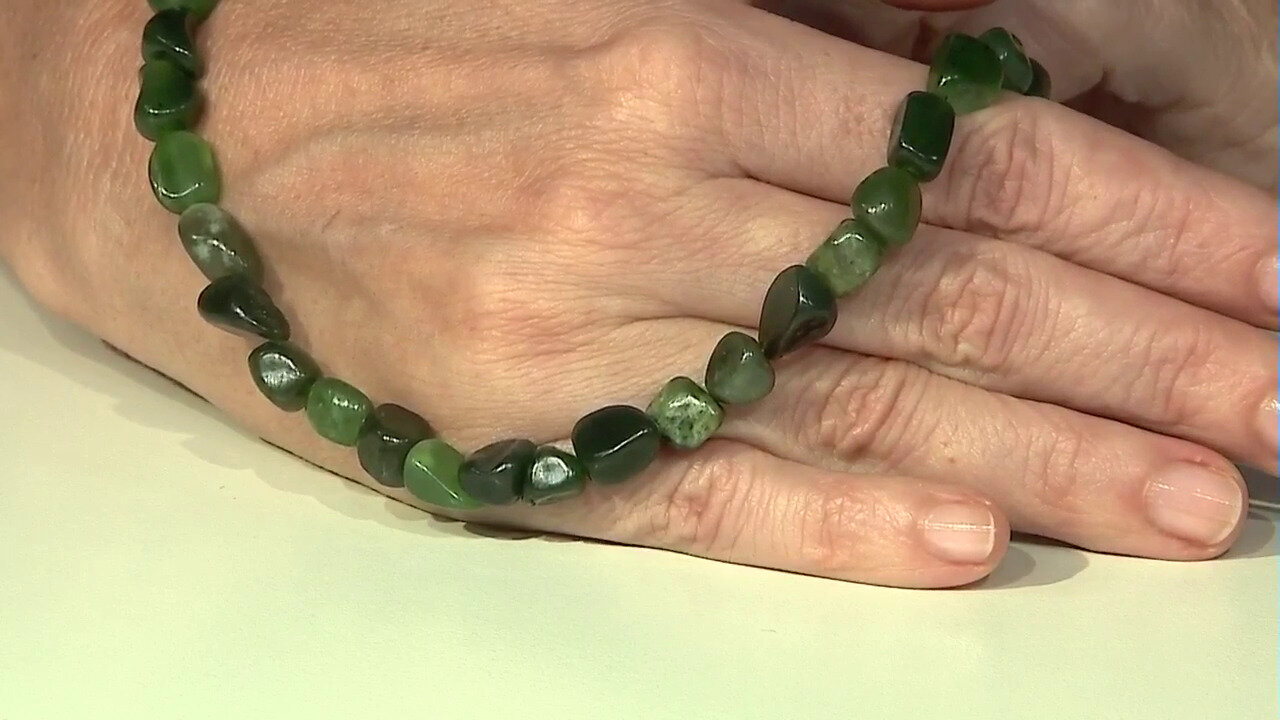 Video Nephrite Silver Necklace