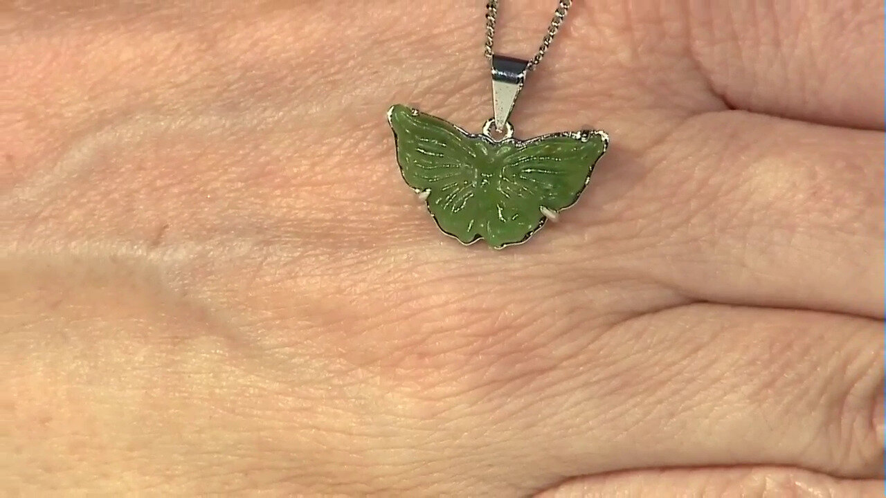 Video Nephrite Silver Pendant