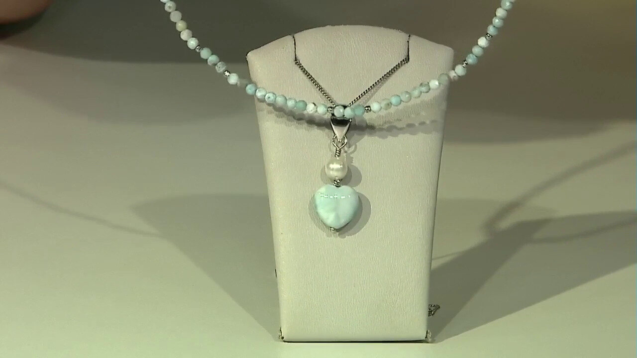 Video Colgante en plata con Larimar