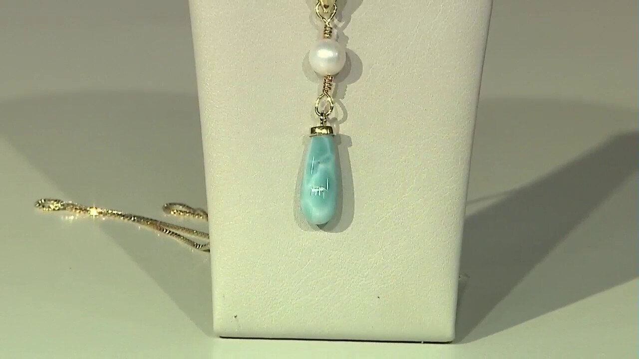 Video Colgante en plata con Larimar