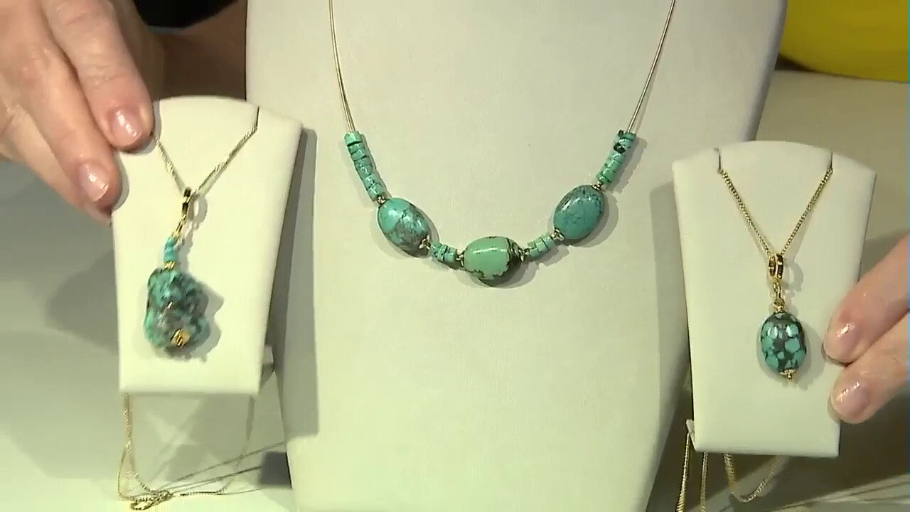 Video Turquoise Stainless Steel Necklace