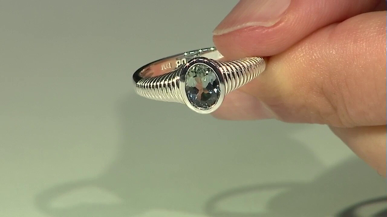 Video Bague en argent et Tanzanite non chauffée (Pallanova)