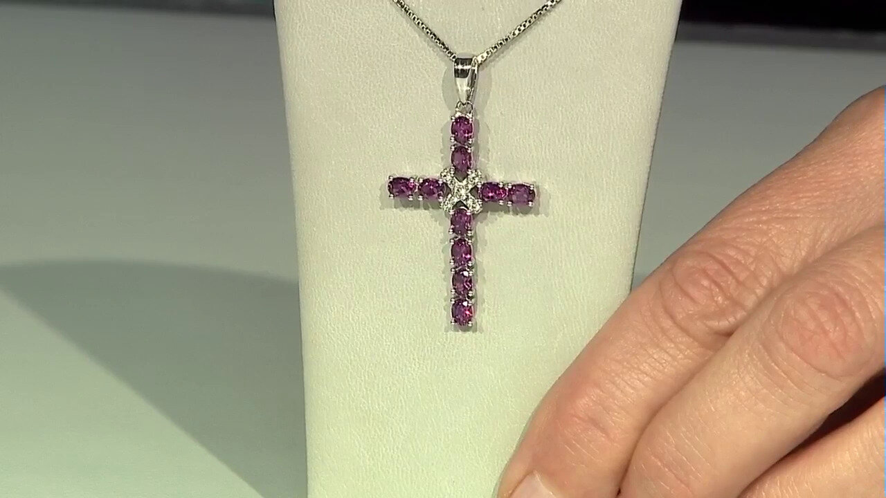 Video Ciondolo in argento con Rodolite