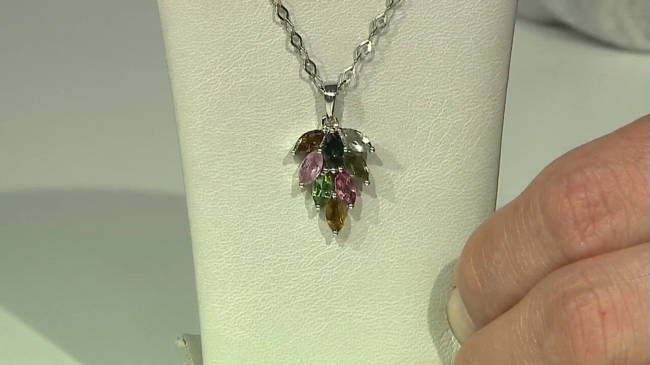 Video Fancy Tourmaline Silver Pendant