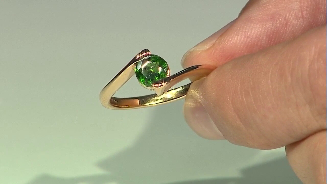 Video Bague en argent et Diopside de Russie