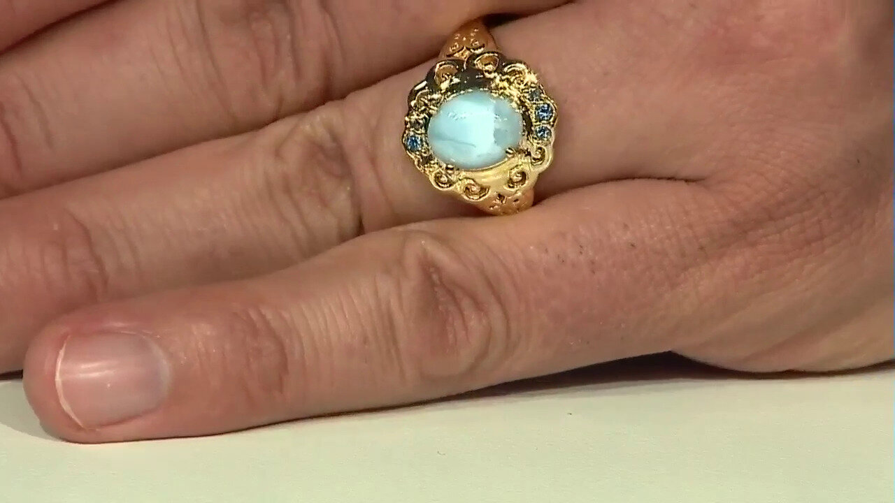 Video Anillo en plata con Larimar