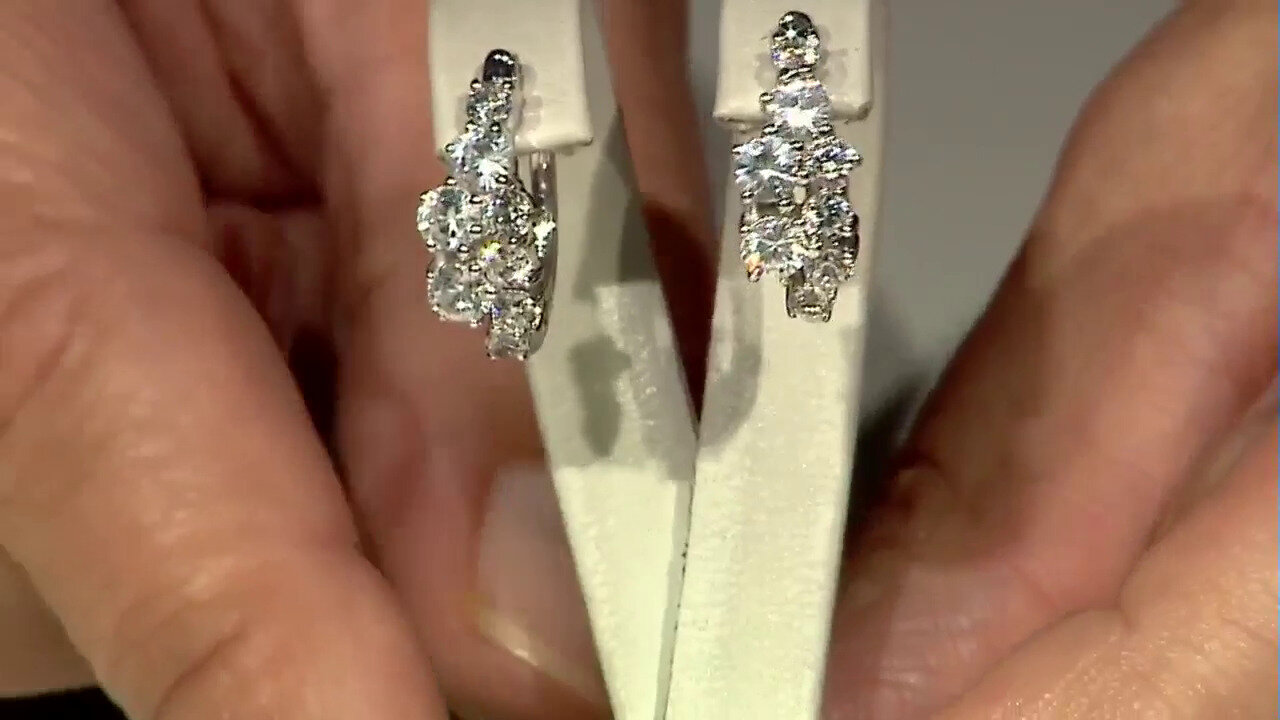 Video Zircon Silver Earrings