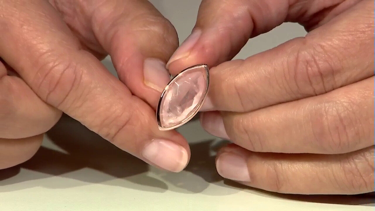 Video Rose Quartz Silver Ring