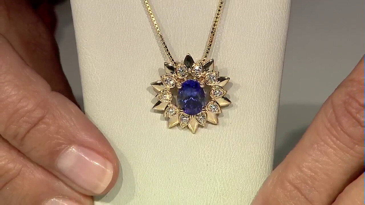 Video Pendentif en or et Tanzanite AAA (de Melo)