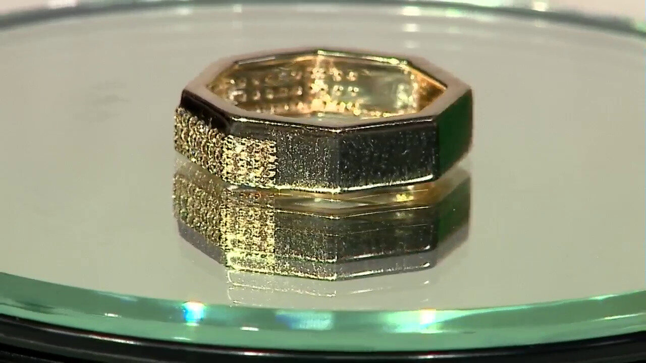 Video Gouden ring met I3 Champagne Diamanten (de Melo)