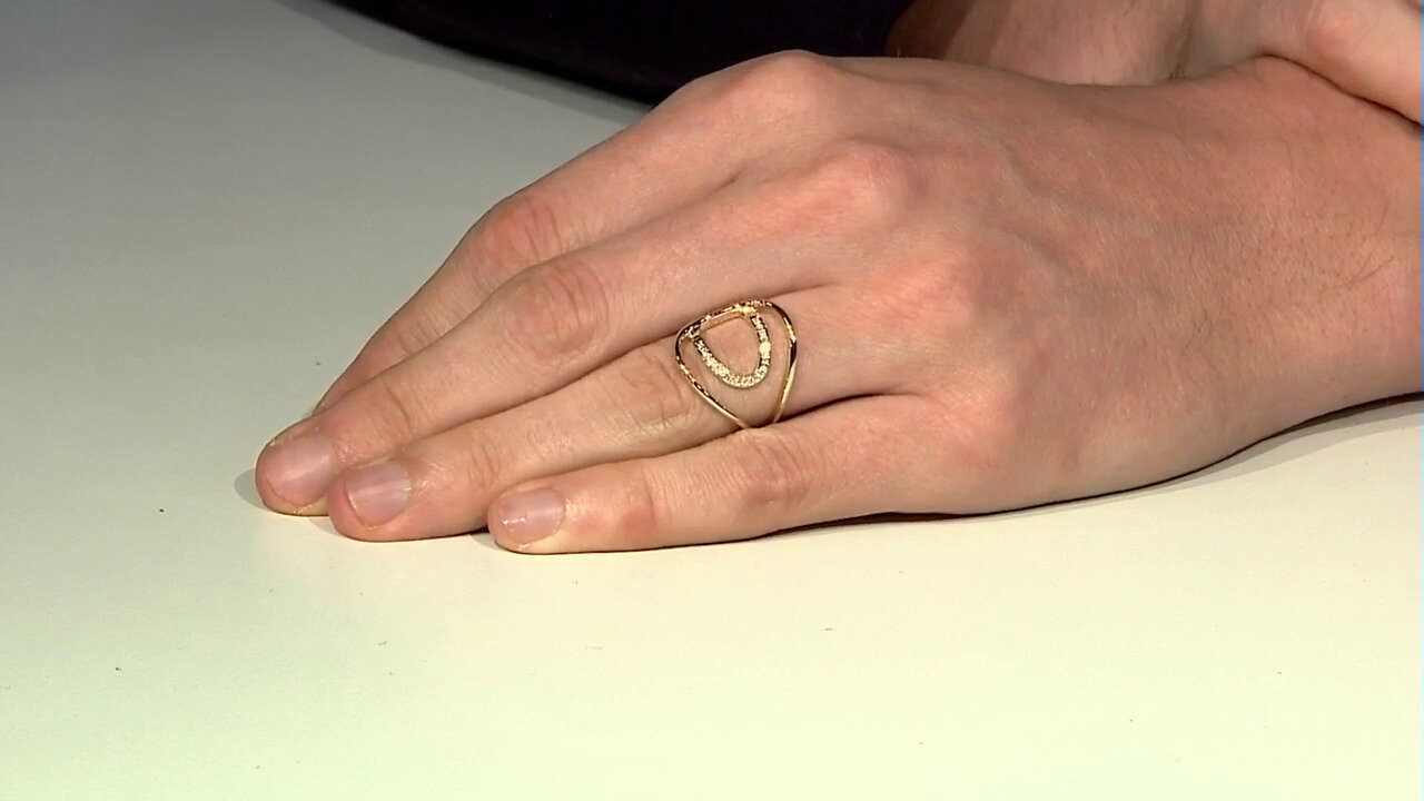 Video 9K I2 (H) Diamond Gold Ring (de Melo)