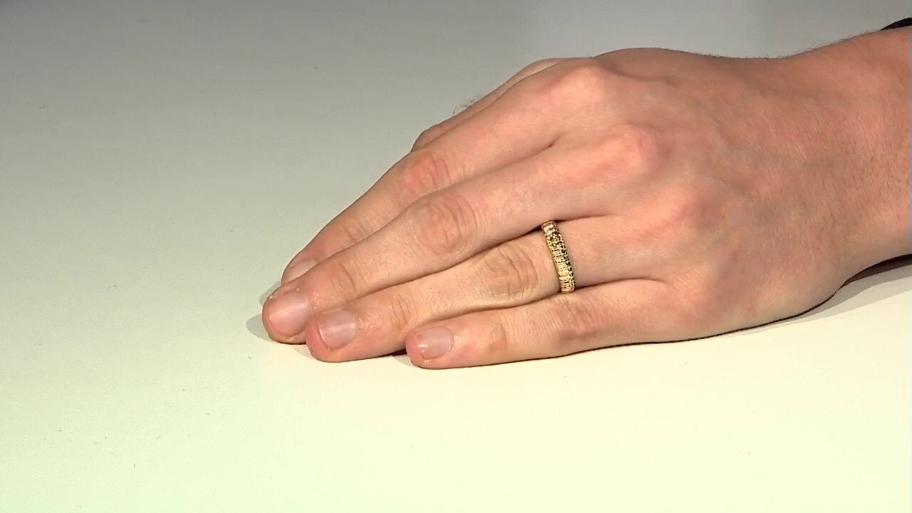 Video Bague en or et Diamant champagne I3 (de Melo)