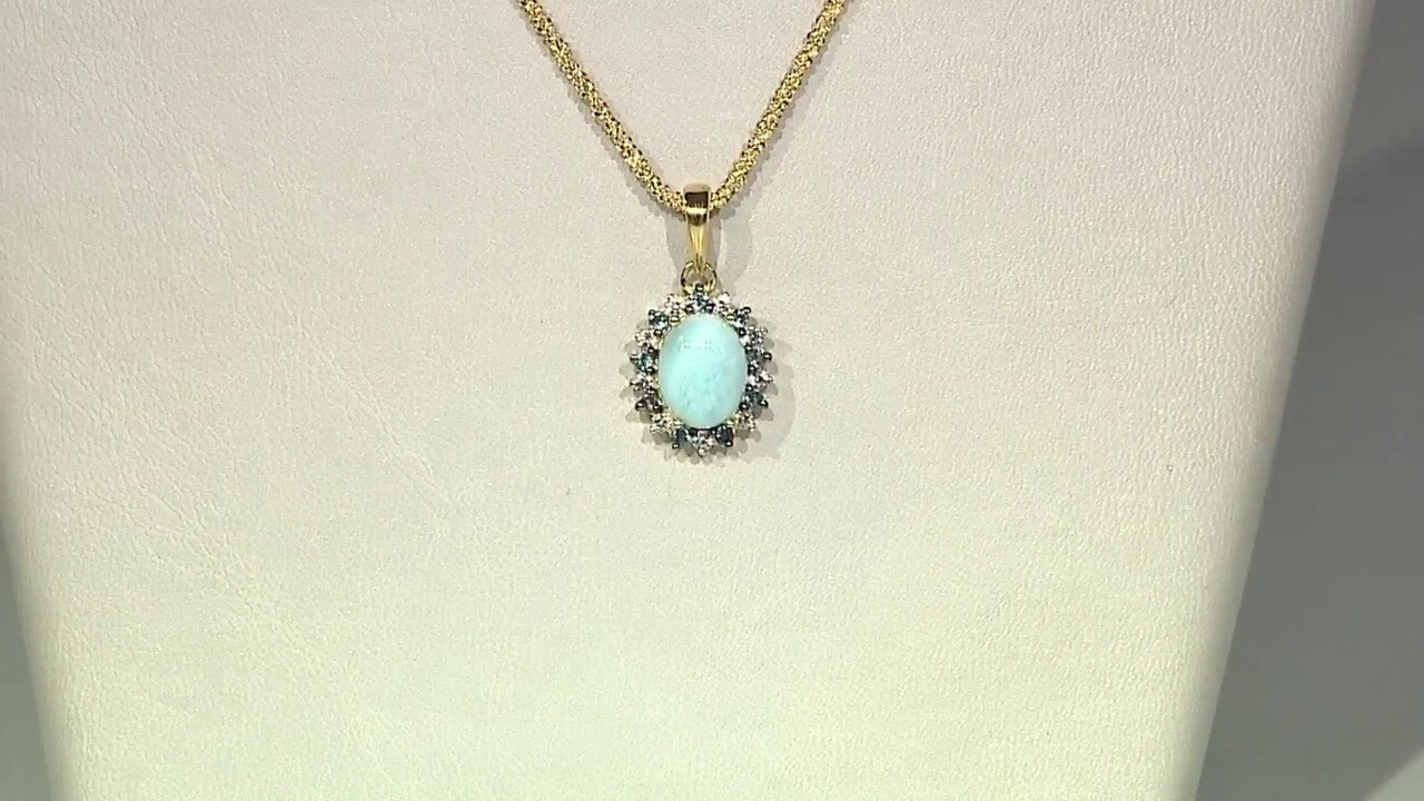 Video Colgante en plata con Larimar