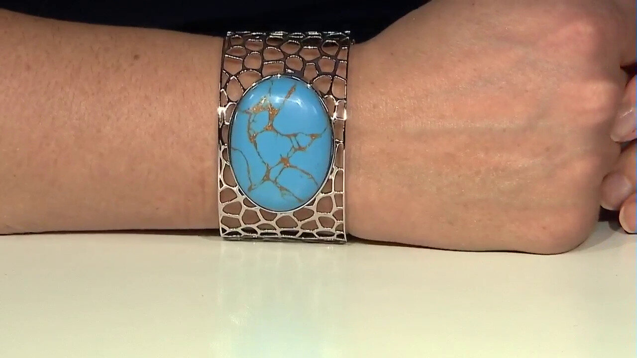 Video Zilveren armband met een turkoois