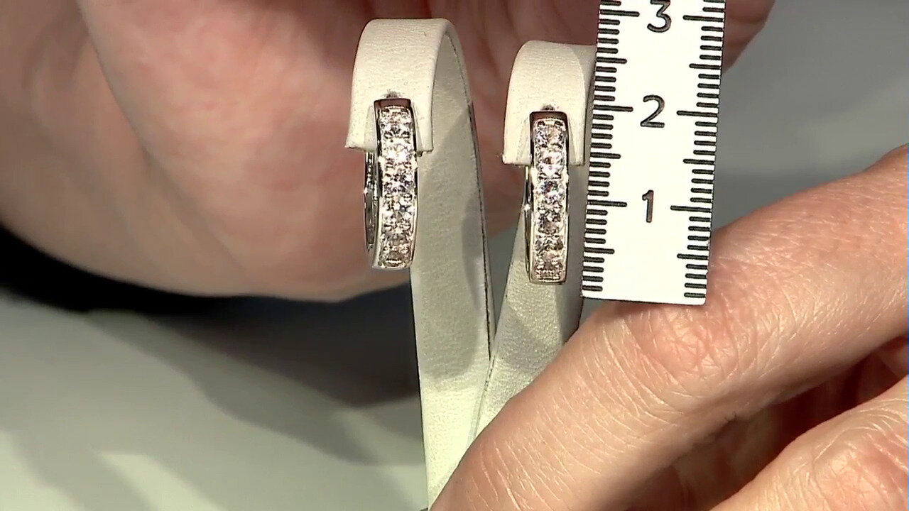 Video Morganite Silver Earrings