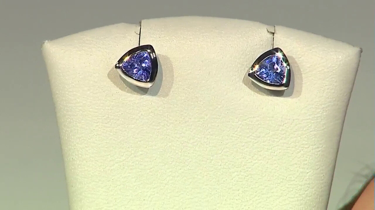 Video 10K AAA Tanzanite Gold Earrings