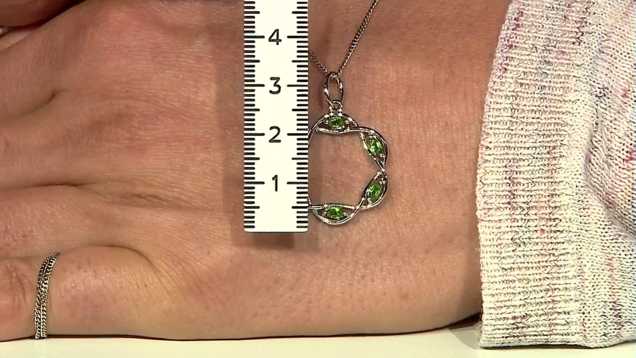 Video Russian Diopside Silver Pendant