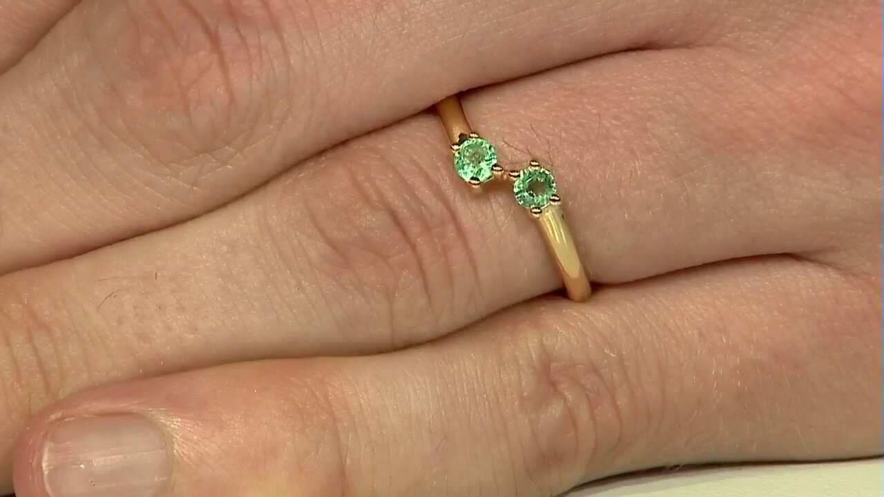 Video Bague en argent et Emeraude de Colombie