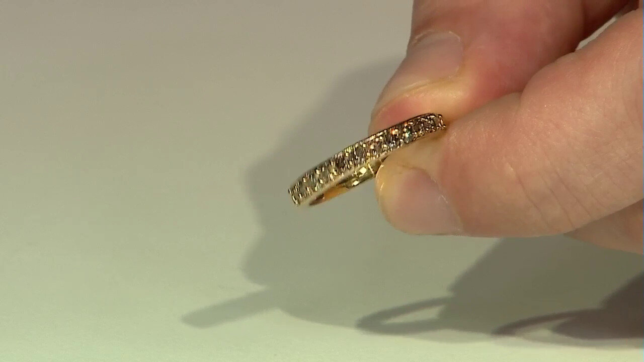 Video Bague en argent et Diamant chocolat I2