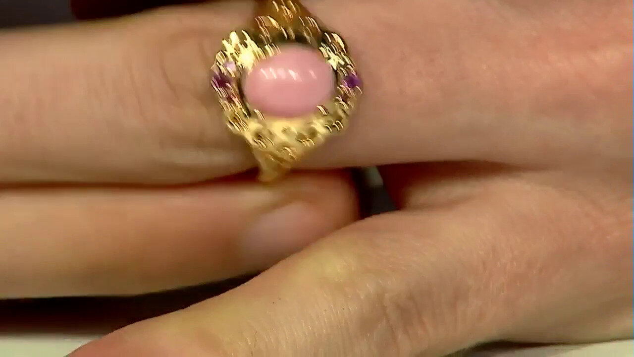 Video Anello in argento con Opale Rosa
