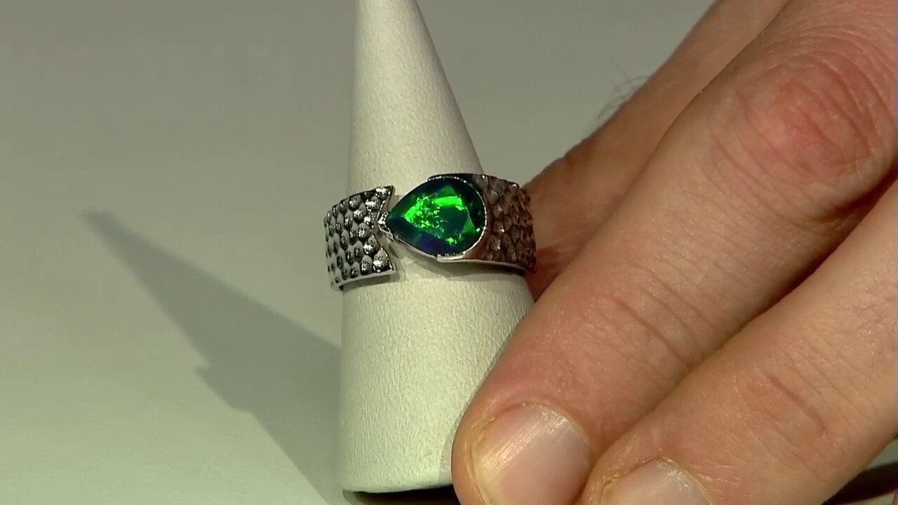 Video Anello in argento con Opale Mezezo (de Melo)
