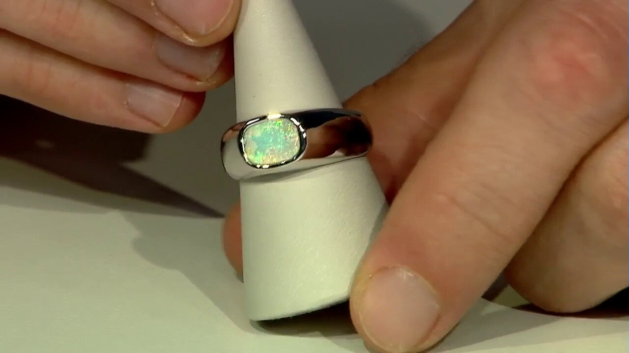 Video Anello in argento con Opale di Welo