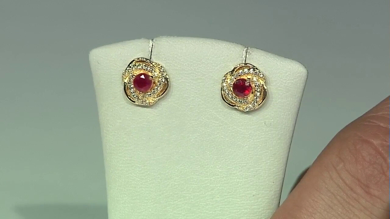 Video Madagascar Ruby Silver Earrings