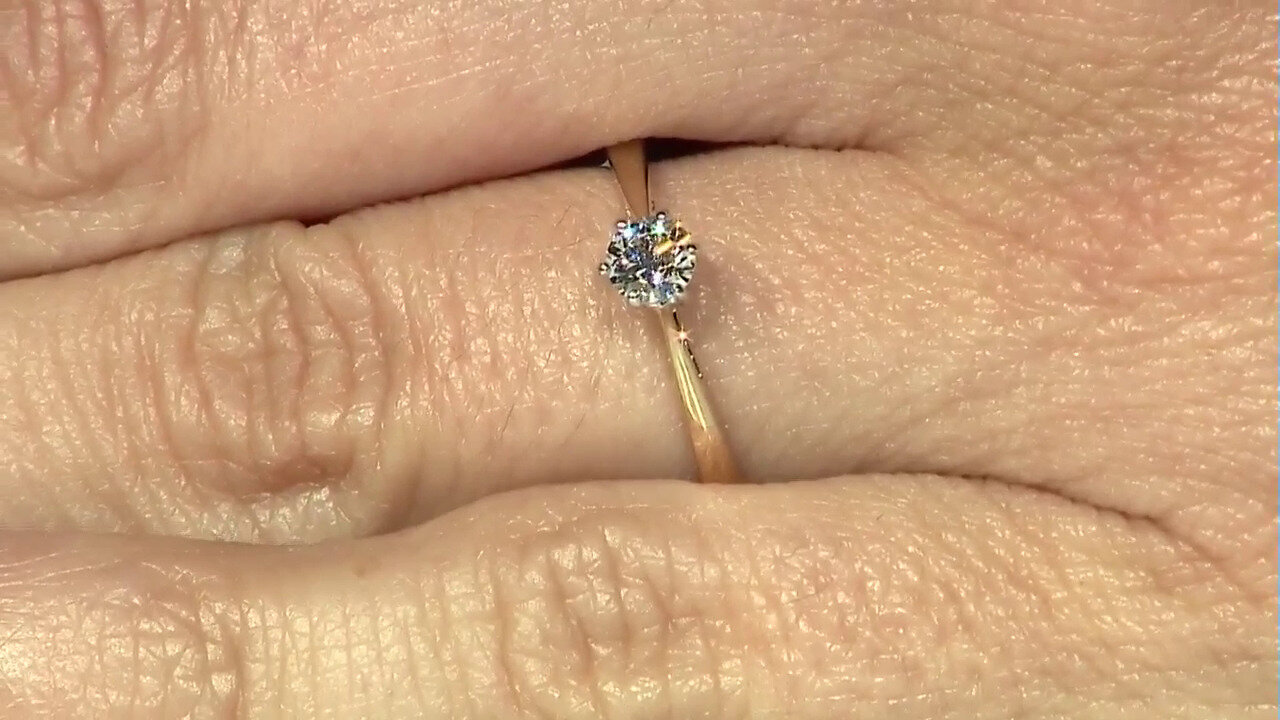 Video Gouden ring met een VVS1 Diamant (G) (Annette)