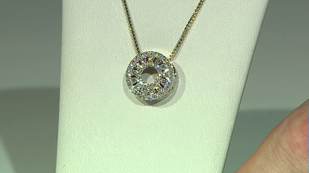 Video 14K VVS1 (G) Diamond Gold Pendant (Annette)