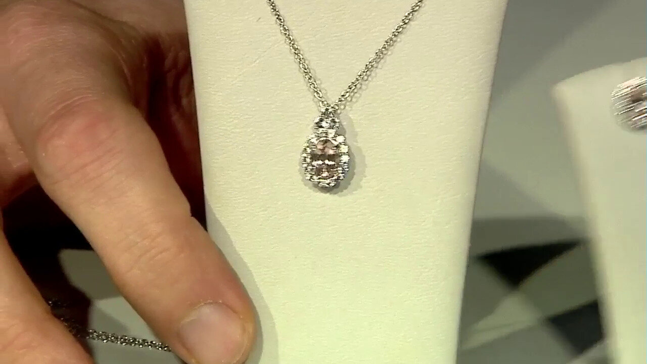 Video Morganite Silver Necklace