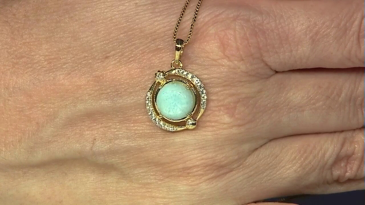 Video Pendentif en argent et Larimar