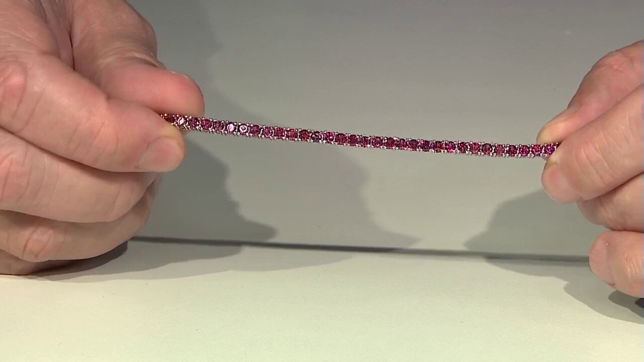 Video Zilveren armband met rhodolieten