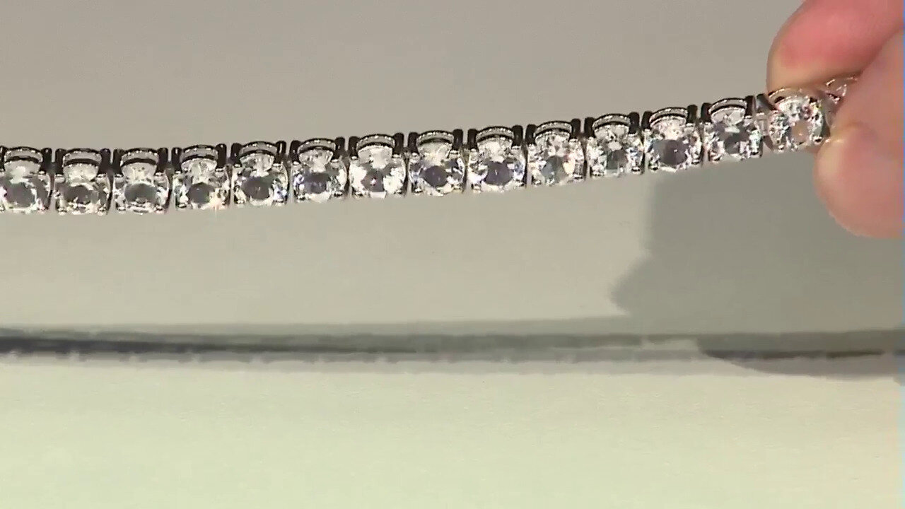 Video White Topaz Silver Bracelet